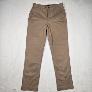 J.Crew‎ Women's High Rise Girlfriend Chino Pants Camel Tan AD156 Size 00 NWT